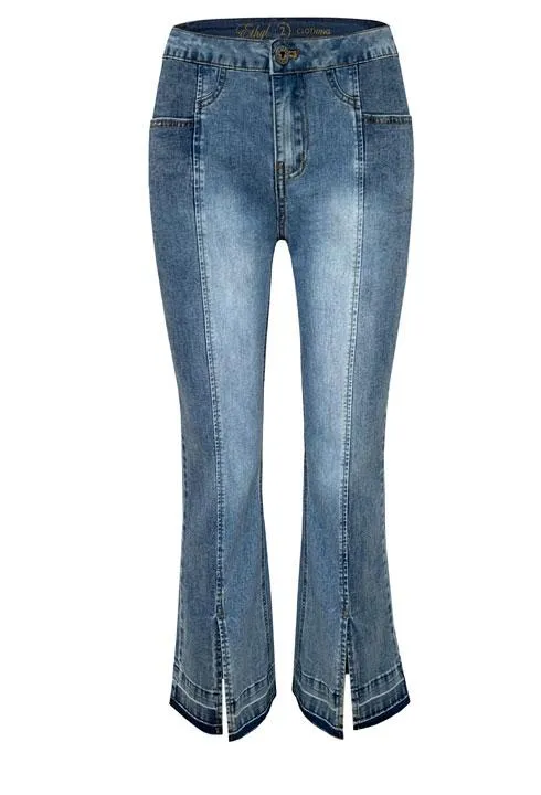 Ankle Slit Crop Jean