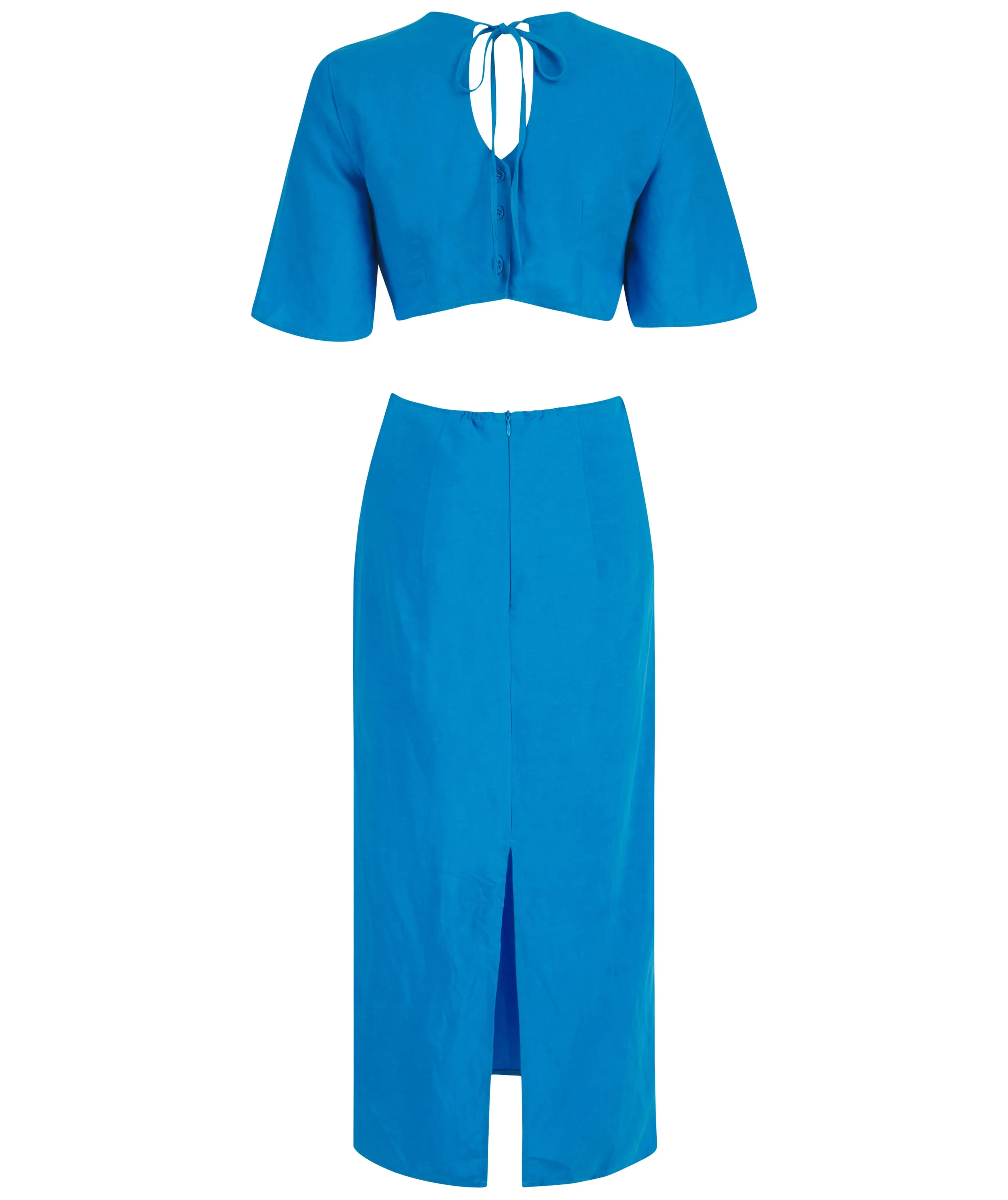 Arabella Linen Dress In Blue