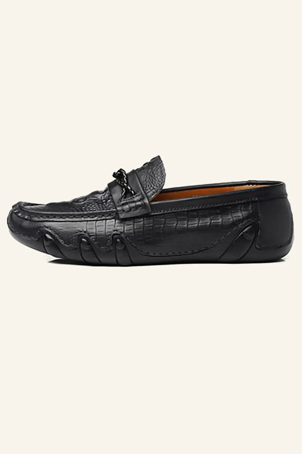 Burgundy Slip On PU Leather Men's Shoes