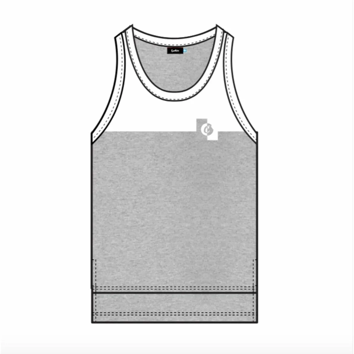 Cookies All City C-Bite Grey/White Tank Top Jersey (1559K6321)