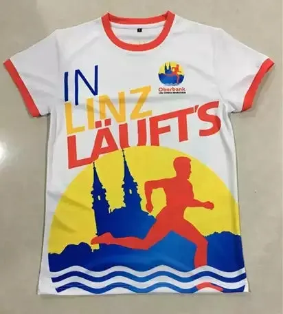 Custom Design Sports Sublimation Printing Marathon Running T shirt