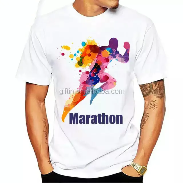 Custom Design Sports Sublimation Printing Marathon Running T shirt