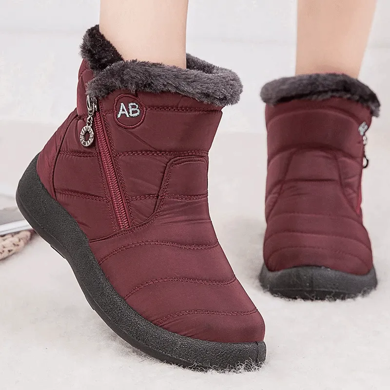 Cuzcare Women Fur Lined Outdoor Orthopedic Snow Boots