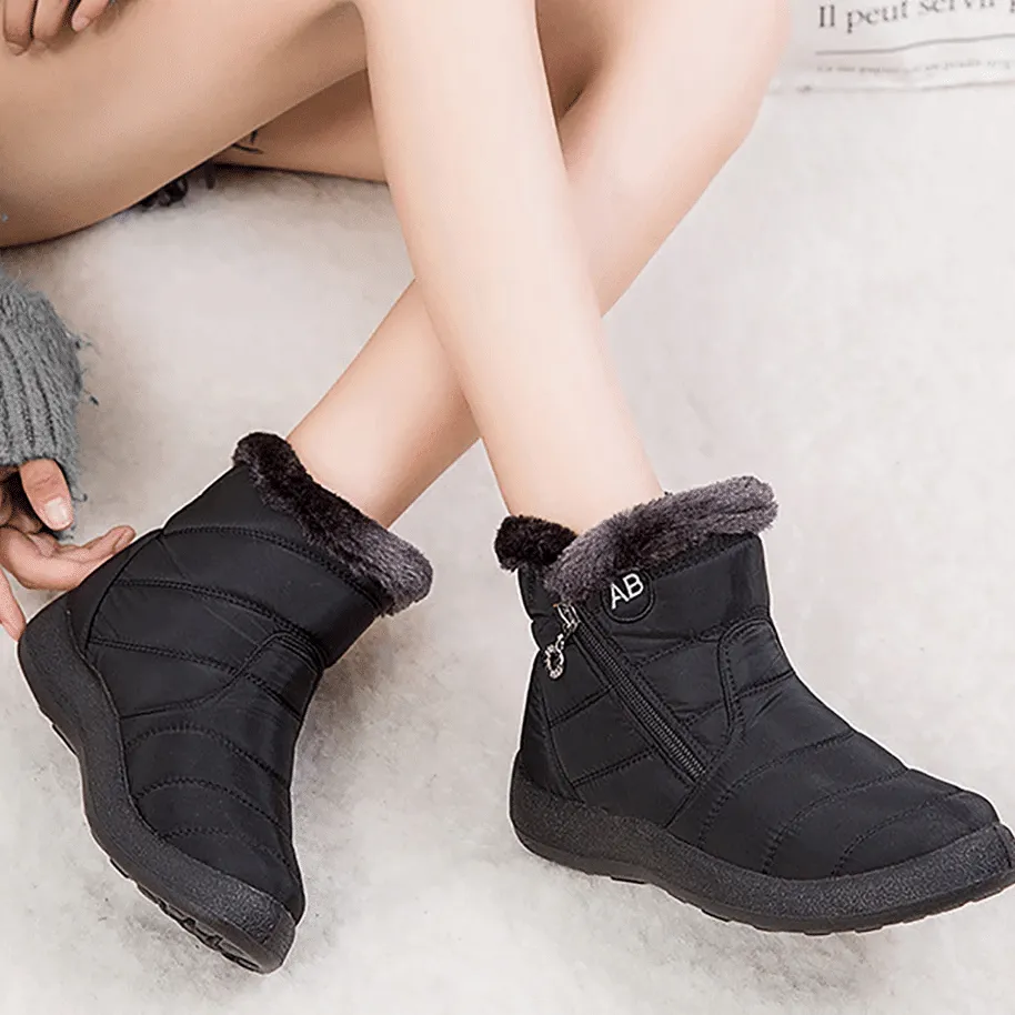 Cuzcare Women Fur Lined Outdoor Orthopedic Snow Boots