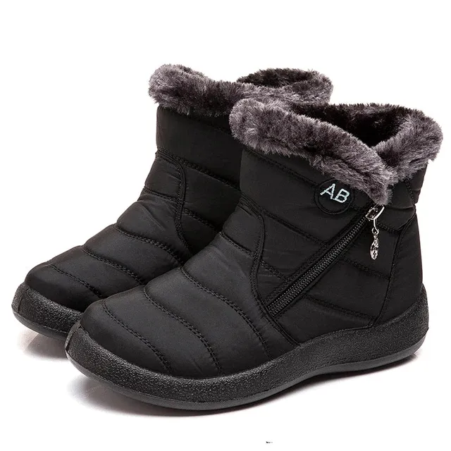 Cuzcare Women Fur Lined Outdoor Orthopedic Snow Boots