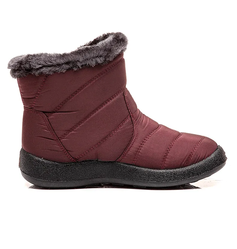 Cuzcare Women Fur Lined Outdoor Orthopedic Snow Boots