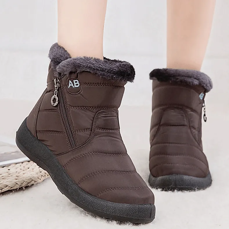 Cuzcare Women Fur Lined Outdoor Orthopedic Snow Boots