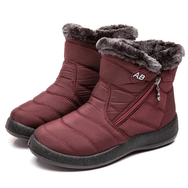 Cuzcare Women Fur Lined Outdoor Orthopedic Snow Boots