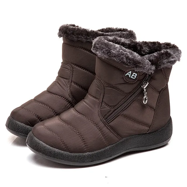 Cuzcare Women Fur Lined Outdoor Orthopedic Snow Boots