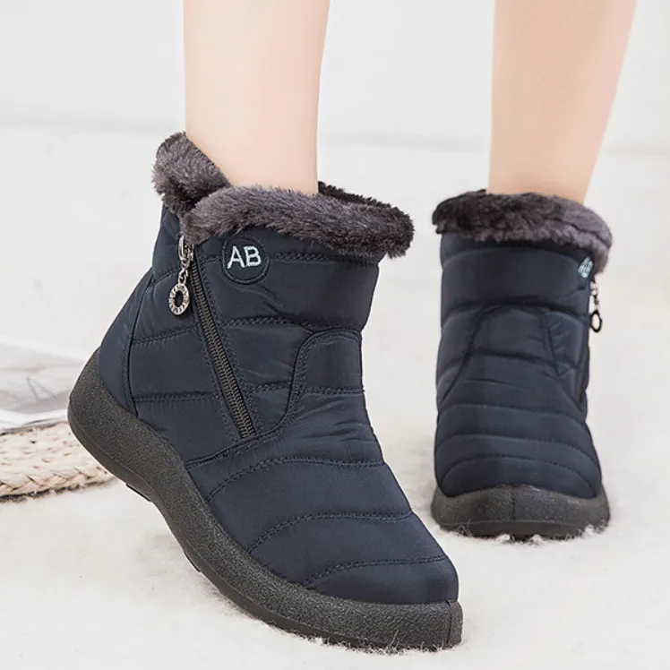 Cuzcare Women Fur Lined Outdoor Orthopedic Snow Boots