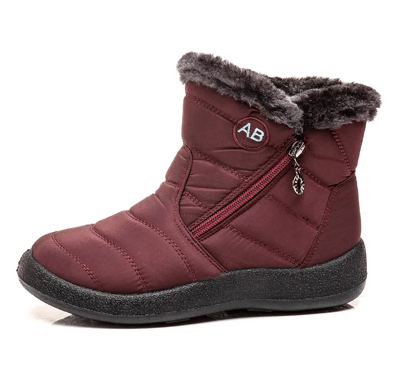 Cuzcare Women Fur Lined Outdoor Orthopedic Snow Boots