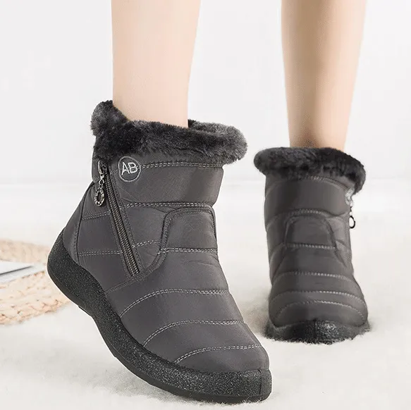 Cuzcare Women Fur Lined Outdoor Orthopedic Snow Boots