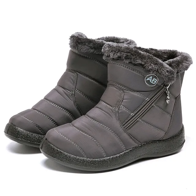Cuzcare Women Fur Lined Outdoor Orthopedic Snow Boots