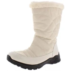 Easy Street Womens Cuddle Quilted Faux Fur Winter Boots