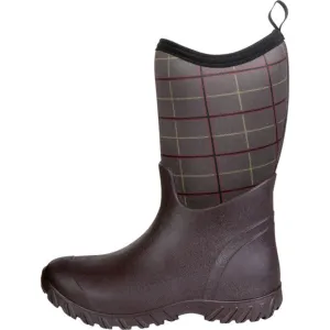 HKM 'Softopren Thermo' Winter Boots in Brown/Beige Check - Women's EU 36 (US 5.5)