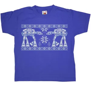 Knitted Jumper Style Snow Walkers Kids T-Shirt