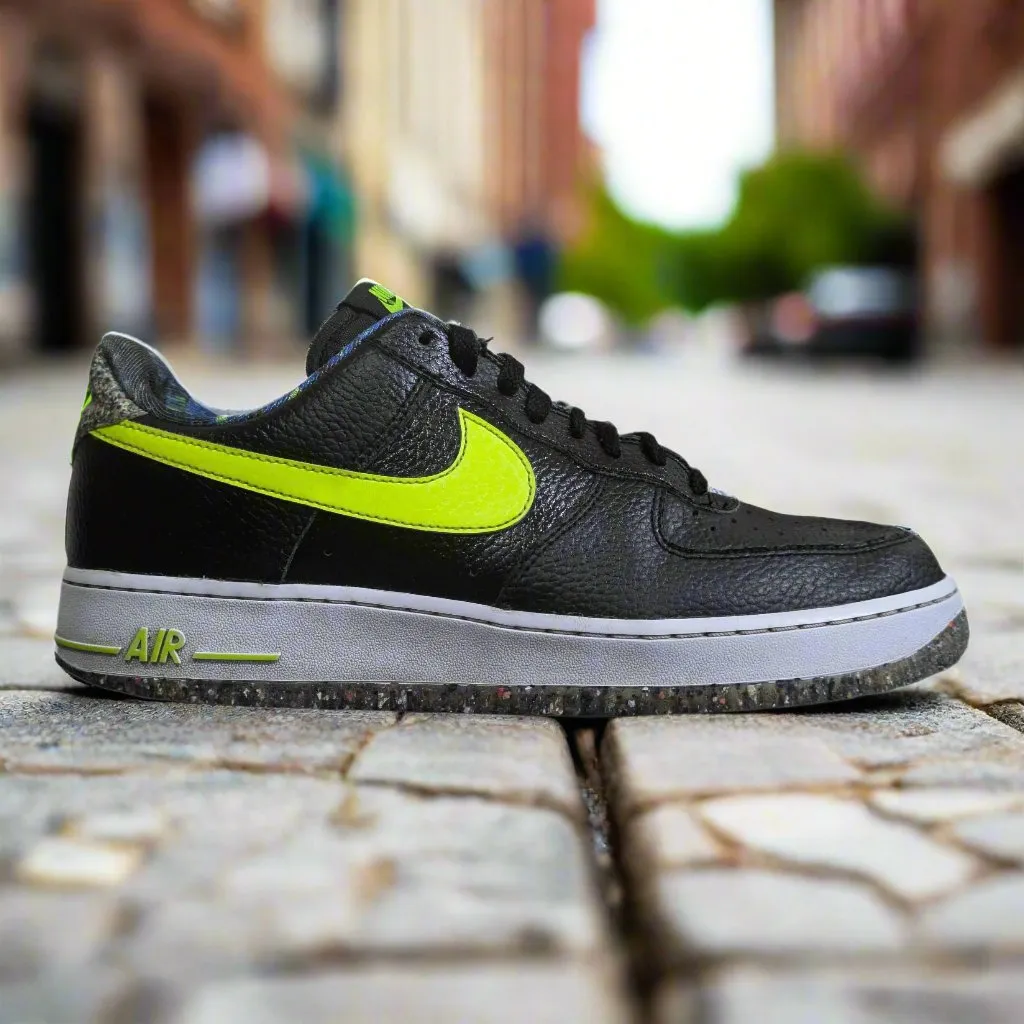 Nike Air Force 1 Low Black Volt Grind Sneakers Size UK 10 / EU 45 / US 11