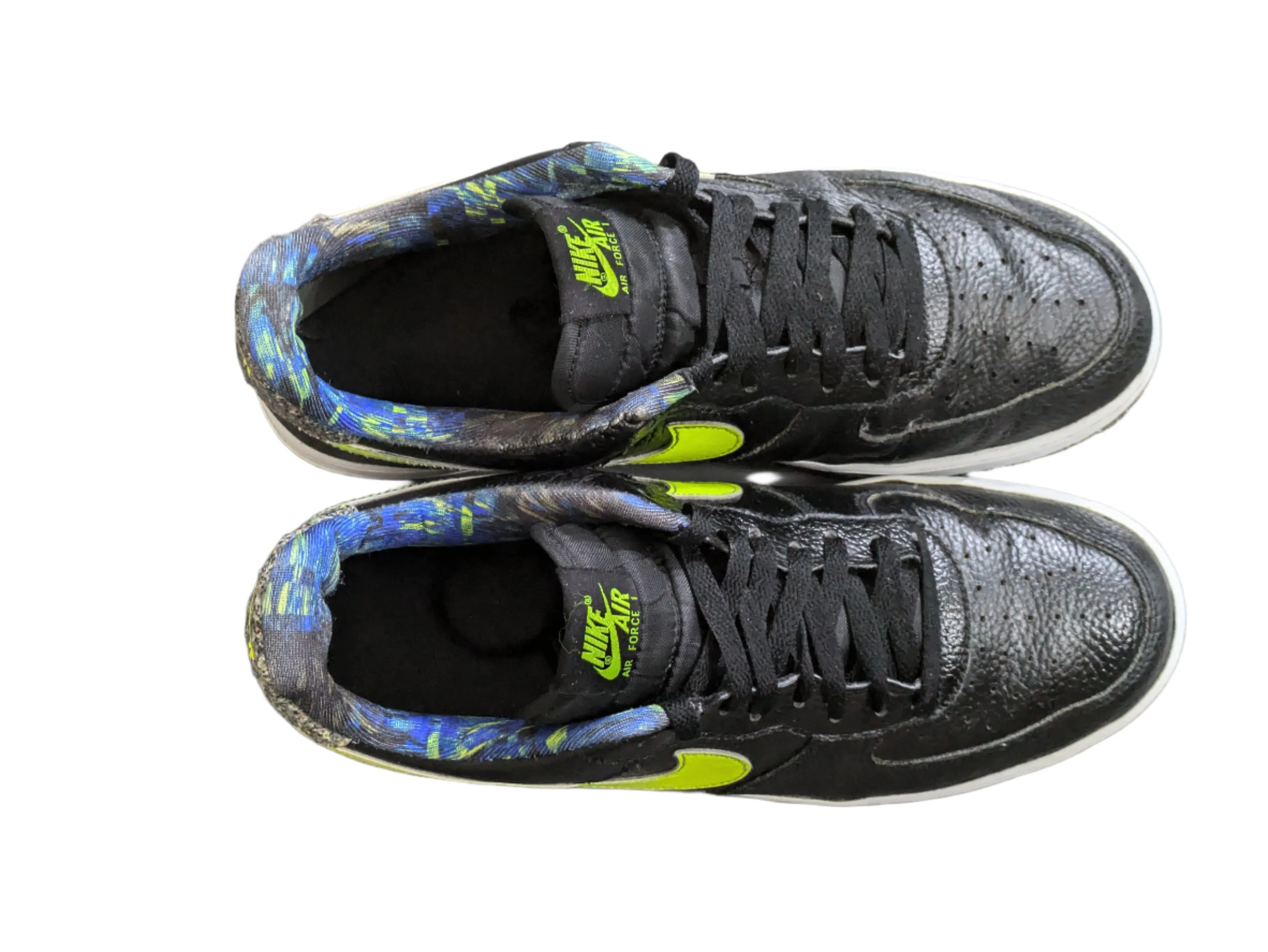 Nike Air Force 1 Low Black Volt Grind Sneakers Size UK 10 / EU 45 / US 11