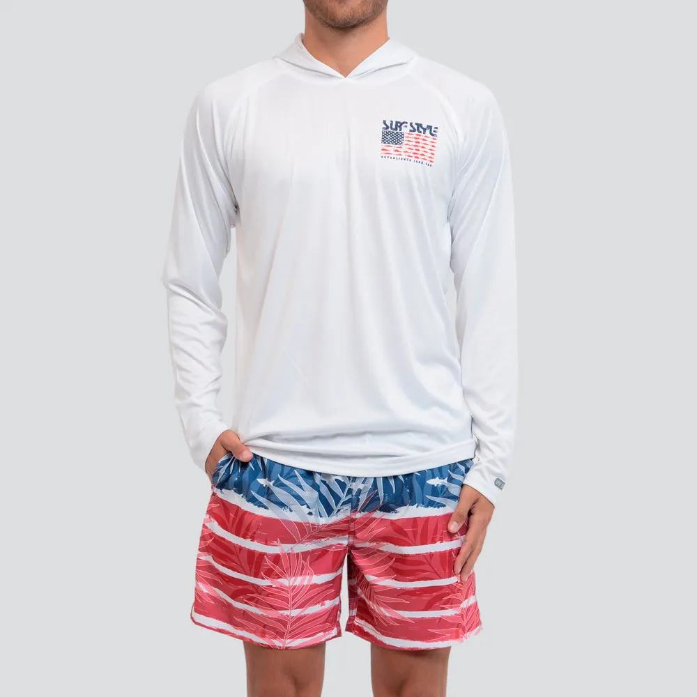 Patriotic Fish Volley Swim Short