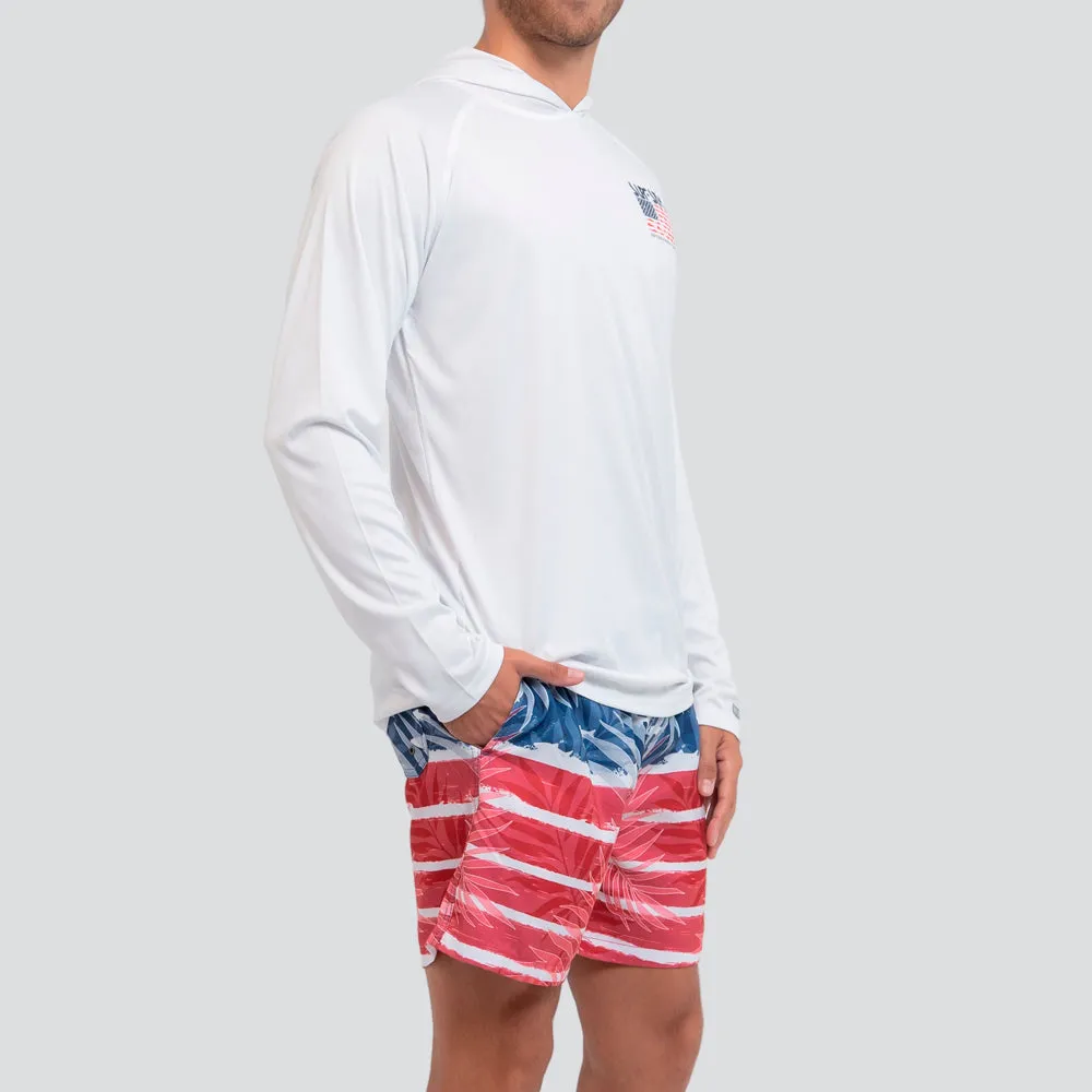 Patriotic Fish Volley Swim Short