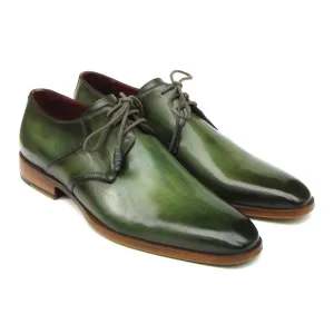 Paul Parkman Men's Green  Derby Shoes  (ID#059-GREEN)