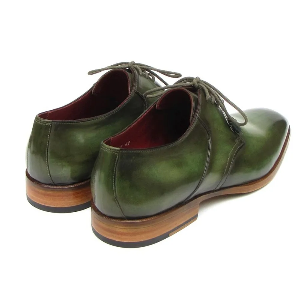 Paul Parkman Men's Green  Derby Shoes  (ID#059-GREEN)