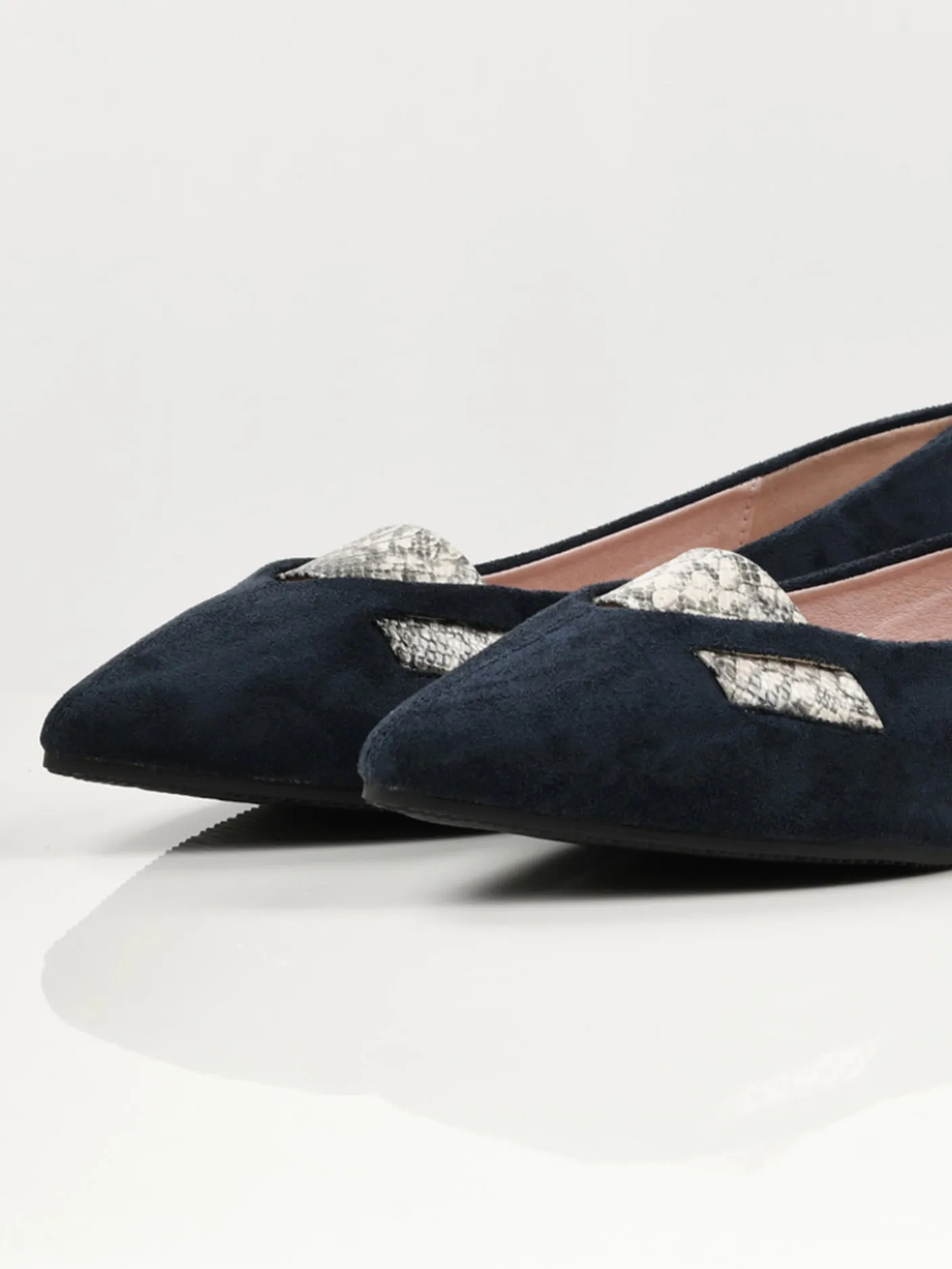Printed Stripe Shoes - Navy Blue