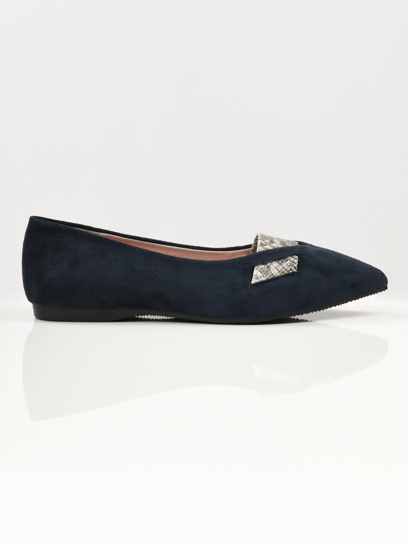 Printed Stripe Shoes - Navy Blue