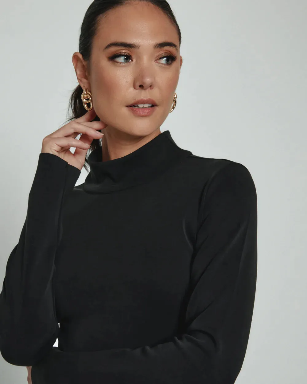 REV™ Turtleneck Dress-Black