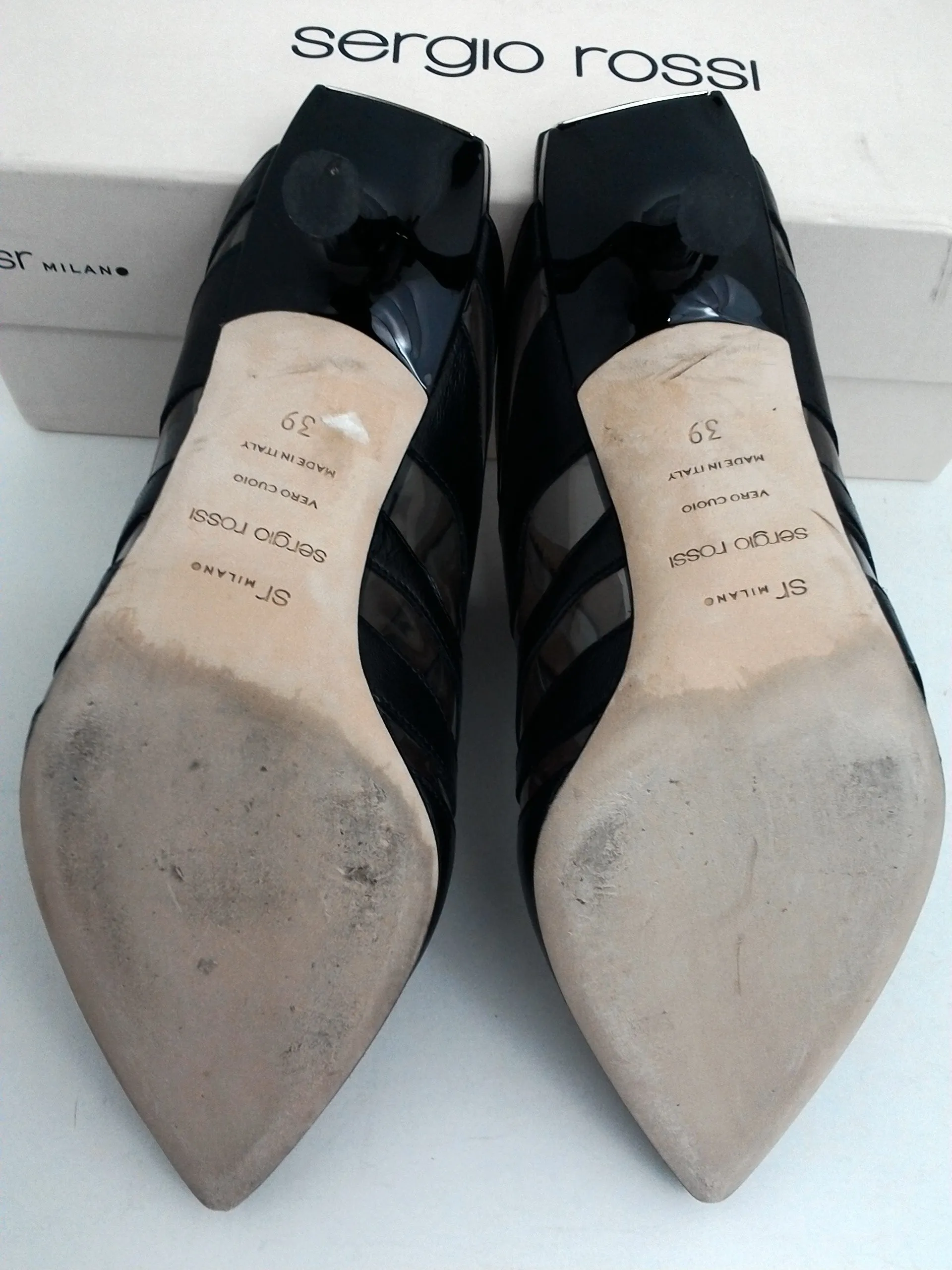 Sergio Rossi Women's Scarpe Donna Slide/Sabot Black   Clear Size 39