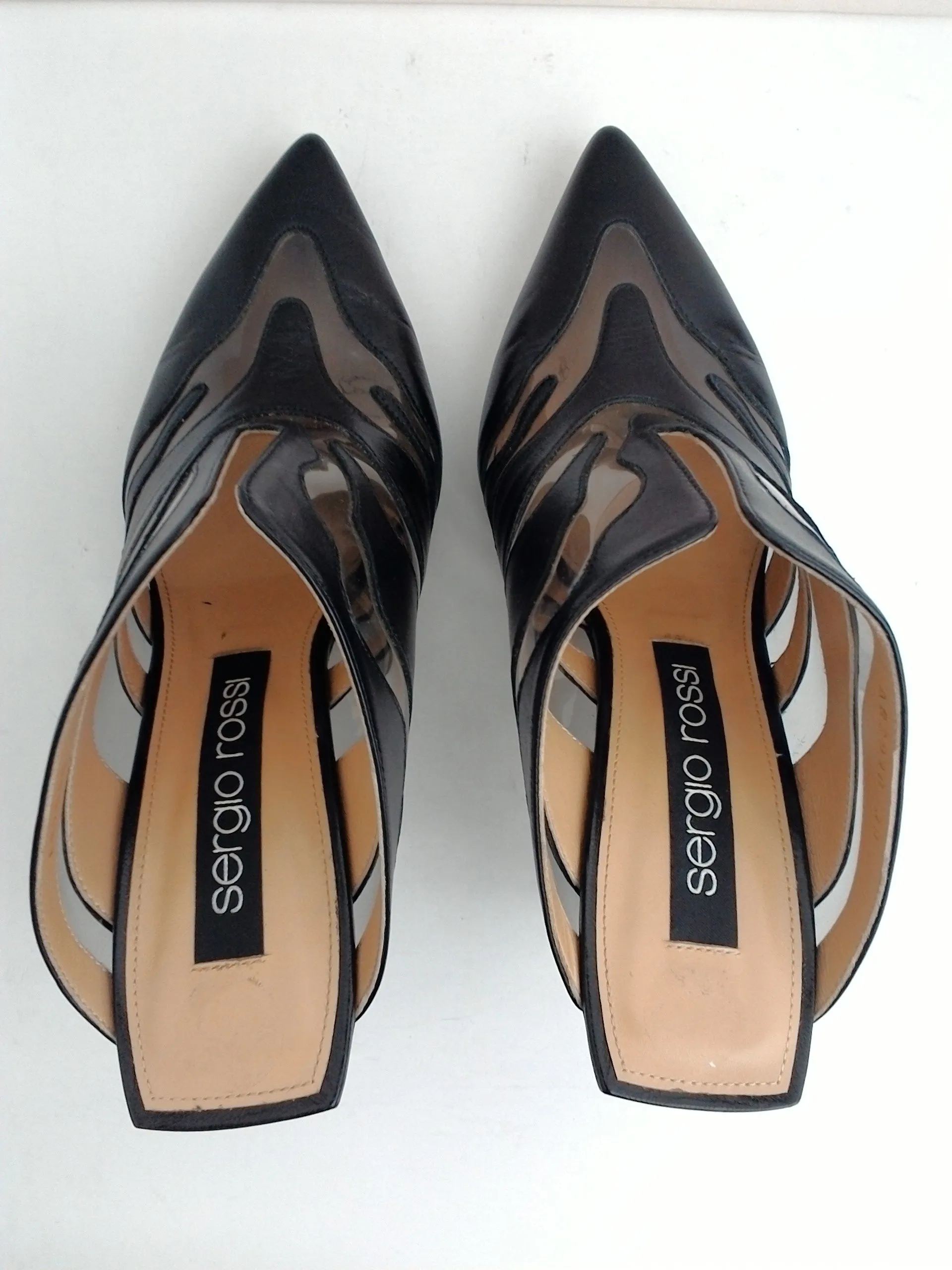 Sergio Rossi Women's Scarpe Donna Slide/Sabot Black   Clear Size 39