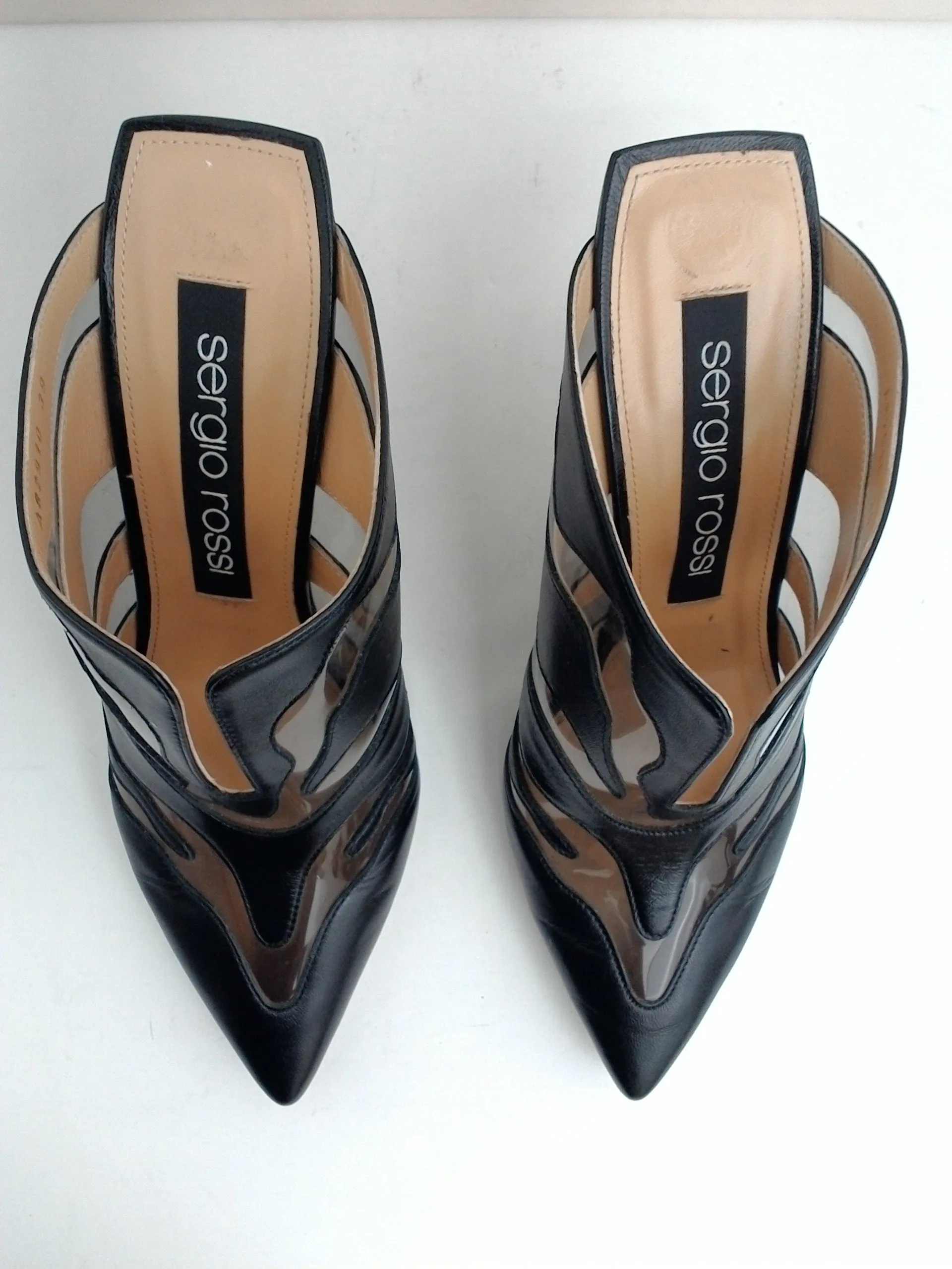 Sergio Rossi Women's Scarpe Donna Slide/Sabot Black   Clear Size 39