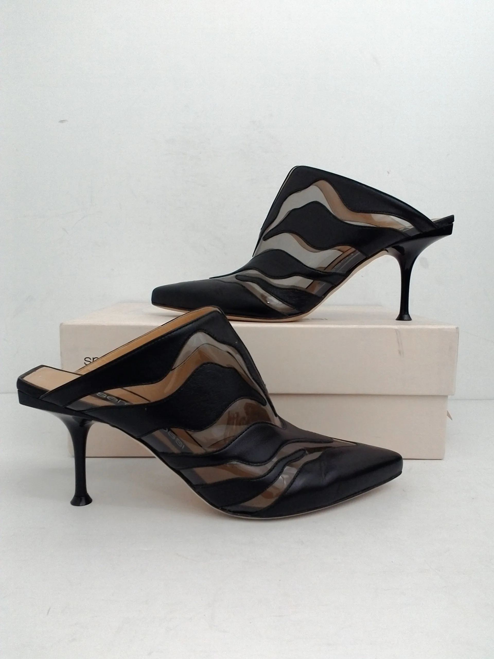 Sergio Rossi Women's Scarpe Donna Slide/Sabot Black   Clear Size 39