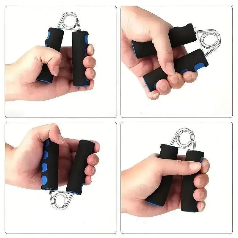 Spring Hand Grip, Strength Training Tool, Compact & Portable, Enhances Grip & Forearm Strength, Red & Blue Colors