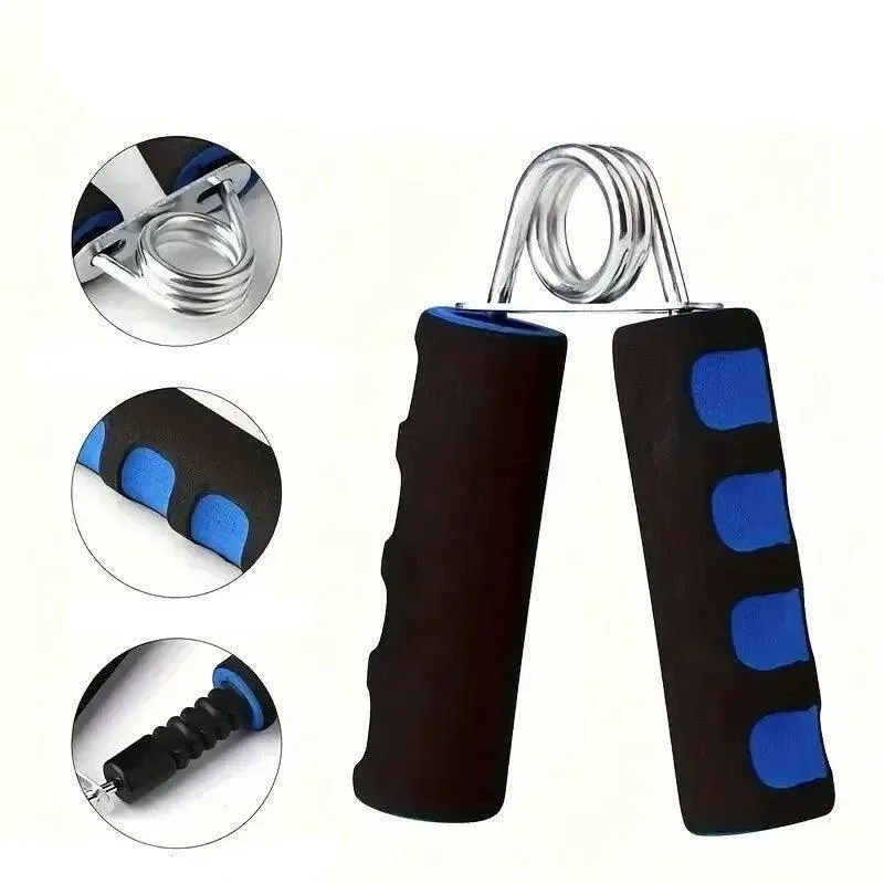 Spring Hand Grip, Strength Training Tool, Compact & Portable, Enhances Grip & Forearm Strength, Red & Blue Colors