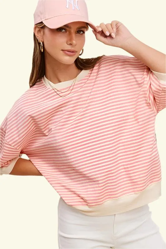 Striped Crew Neck Tee