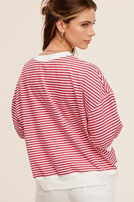 Striped Crew Neck Tee