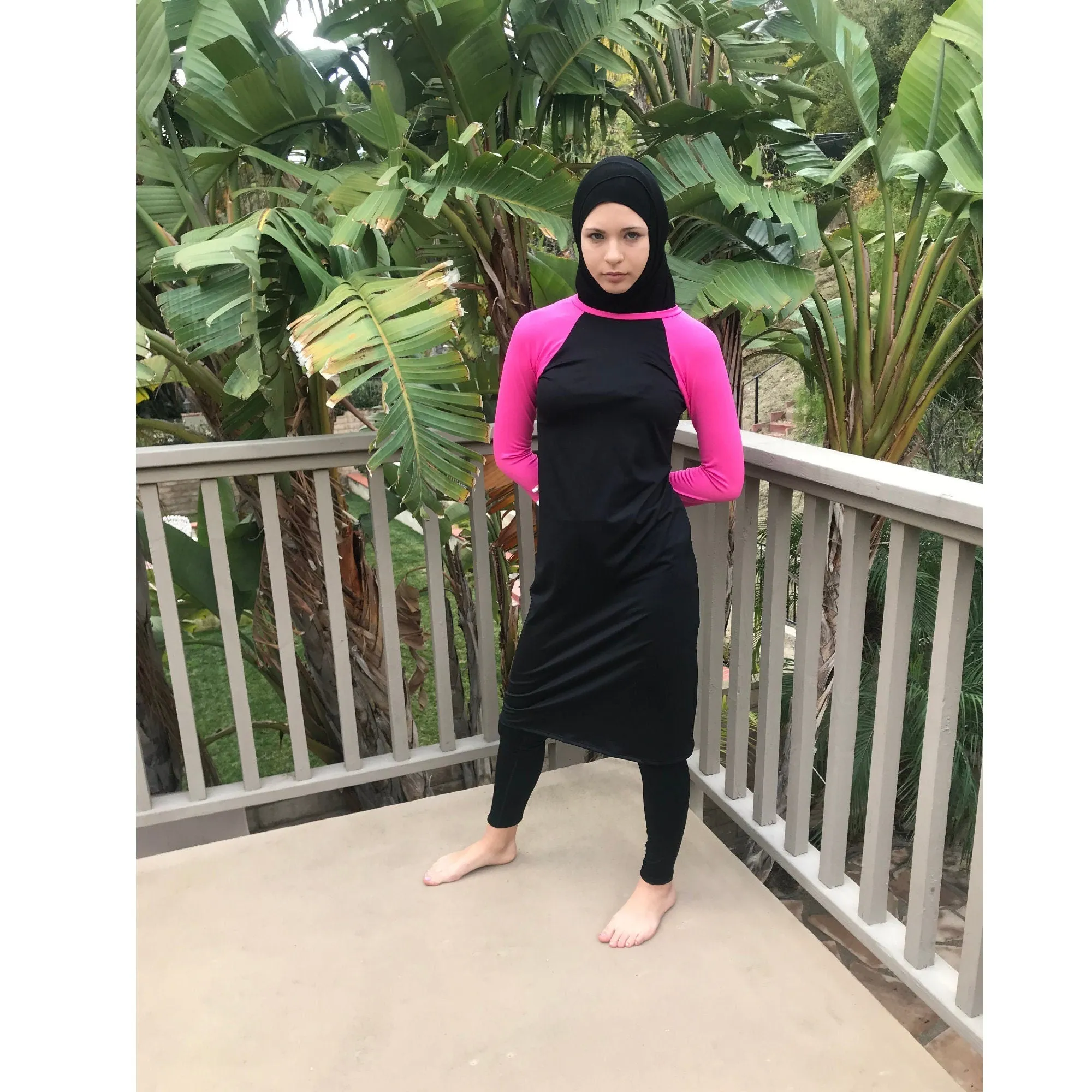 Swim Dress with Leggings, Full Sun Protection Swimwear, Islamic Swimsuit, Burkini, Religious Swimwear, Modesty, Tznius Swim, Full Coverage