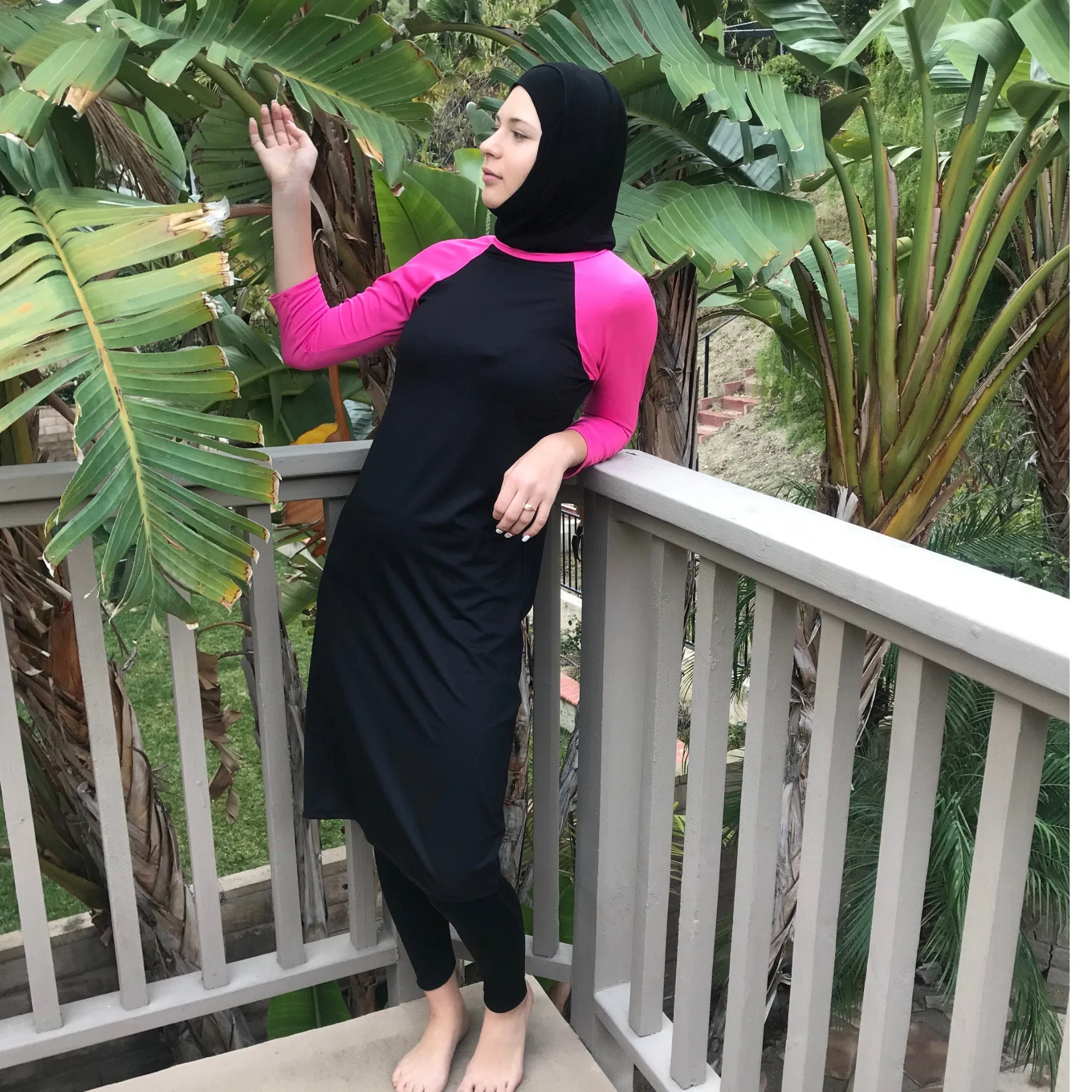 Swim Dress with Leggings, Full Sun Protection Swimwear, Islamic Swimsuit, Burkini, Religious Swimwear, Modesty, Tznius Swim, Full Coverage
