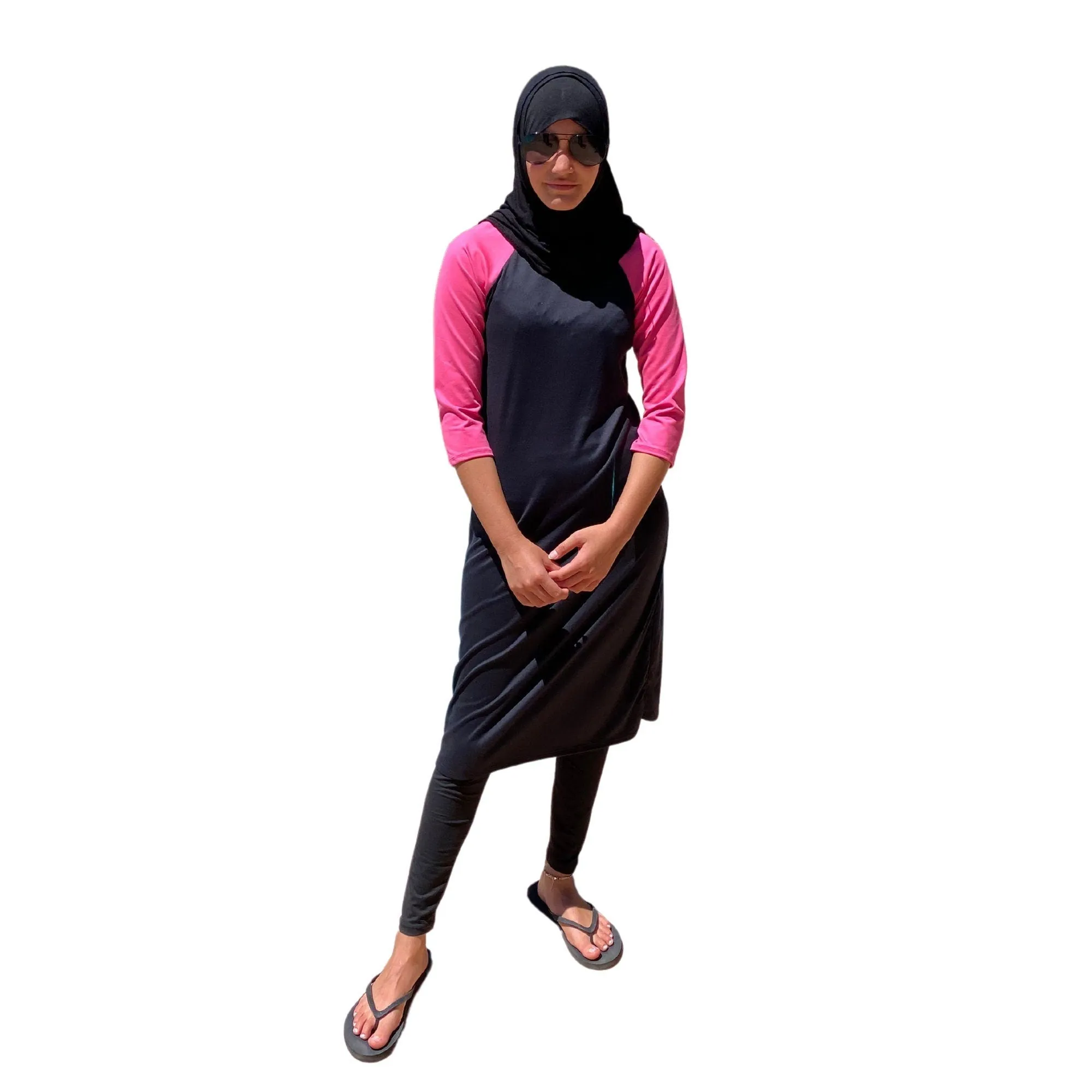 Swim Dress with Leggings, Full Sun Protection Swimwear, Islamic Swimsuit, Burkini, Religious Swimwear, Modesty, Tznius Swim, Full Coverage