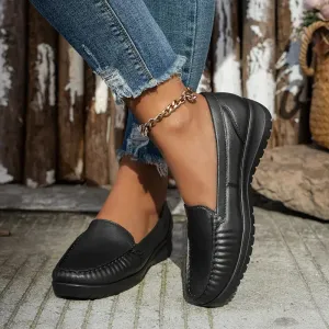 Trendy platform slip-on wandelschoenen met zachte zool