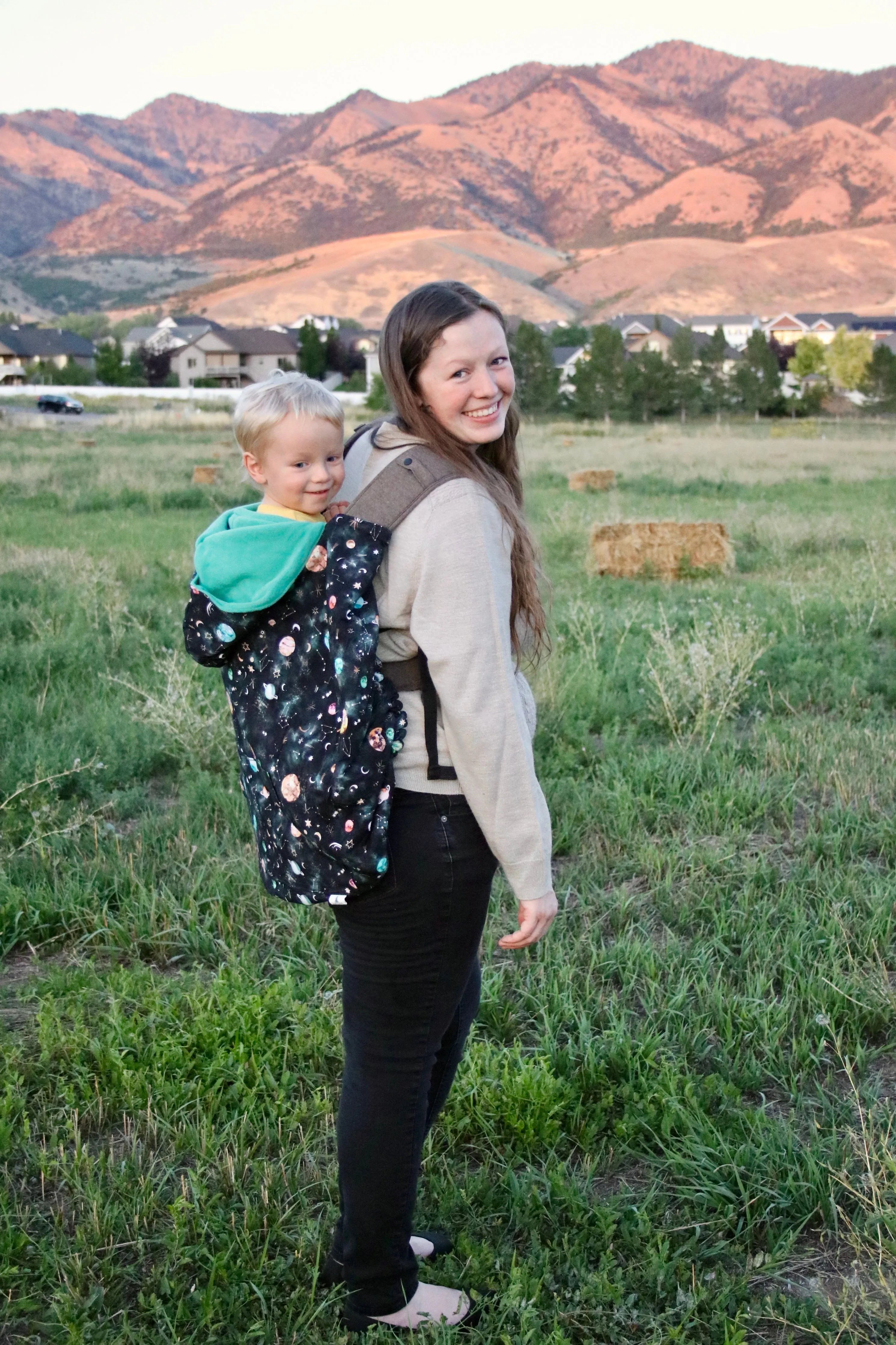Watercolor Stripes - Organic Luxe Carrier Cover